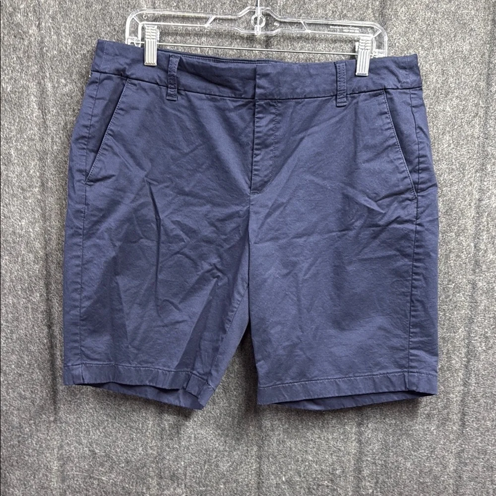 J. Crew Blue Flat Front Shorts Classic Style